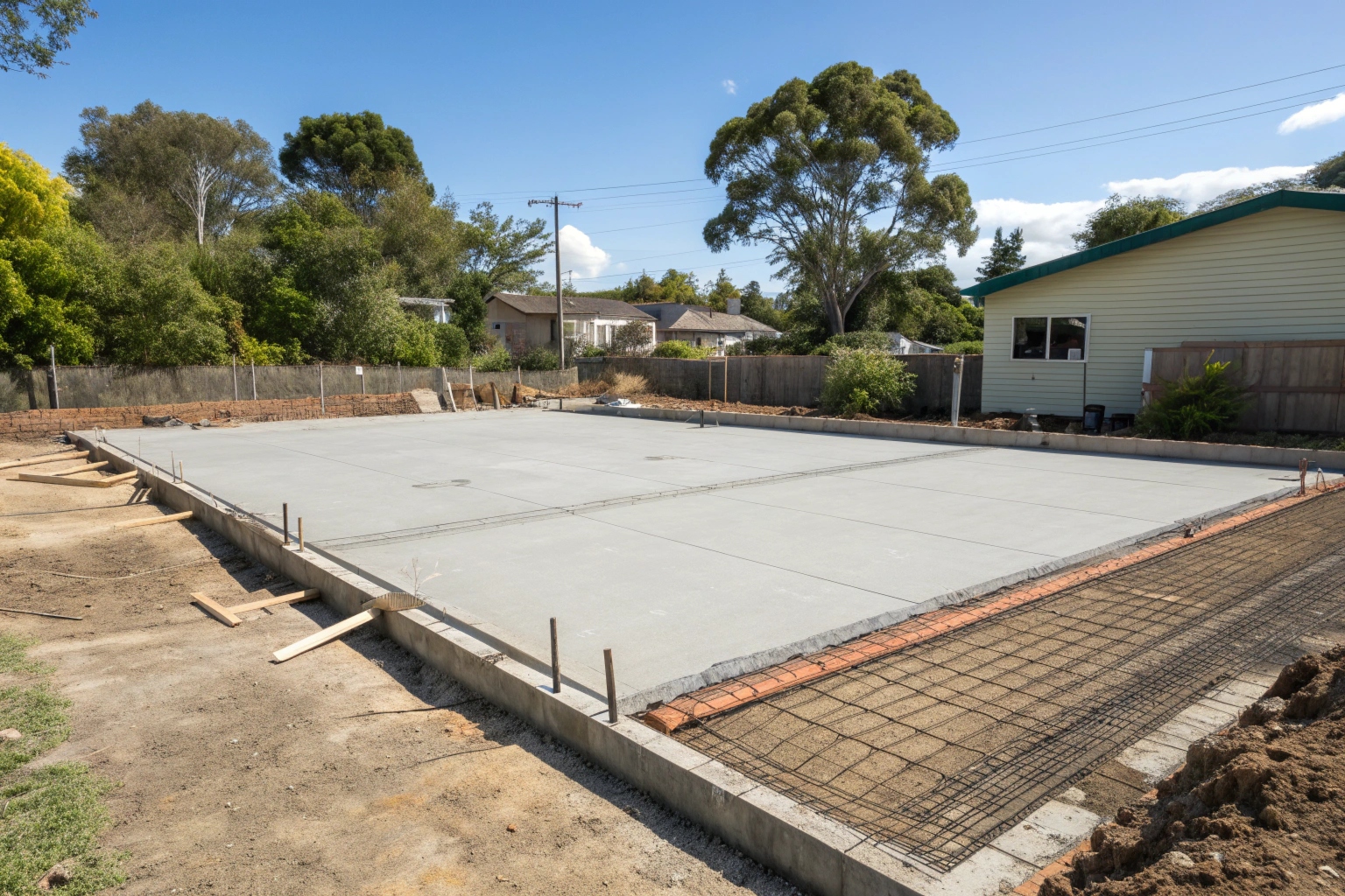 Concrete house slab Canberra granny flat foundation installation