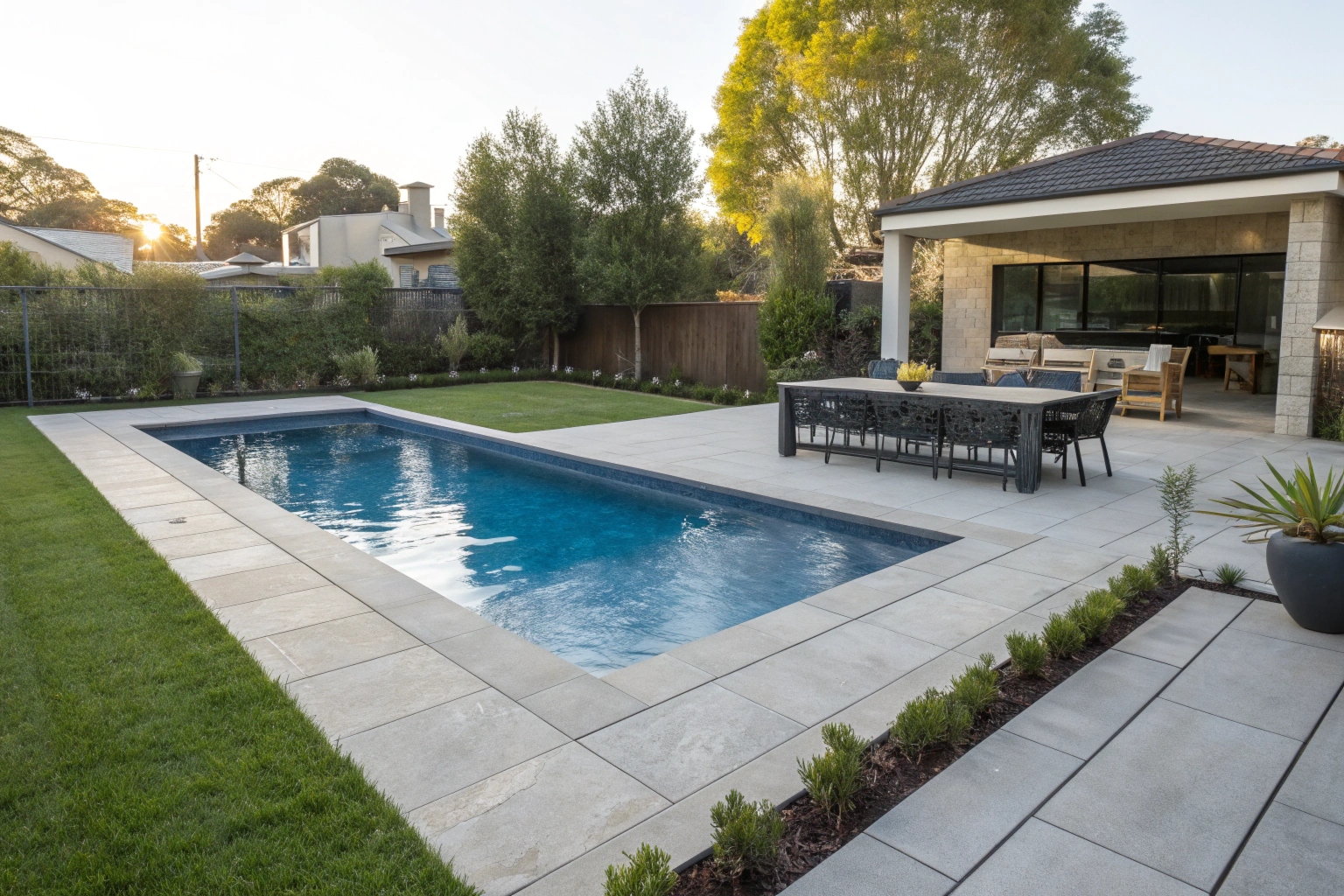 Concrete pool surround Molonglo Valley residential property