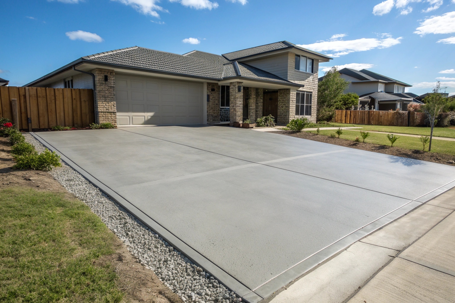 Professional concrete driveway installation Tuggeranong suburb