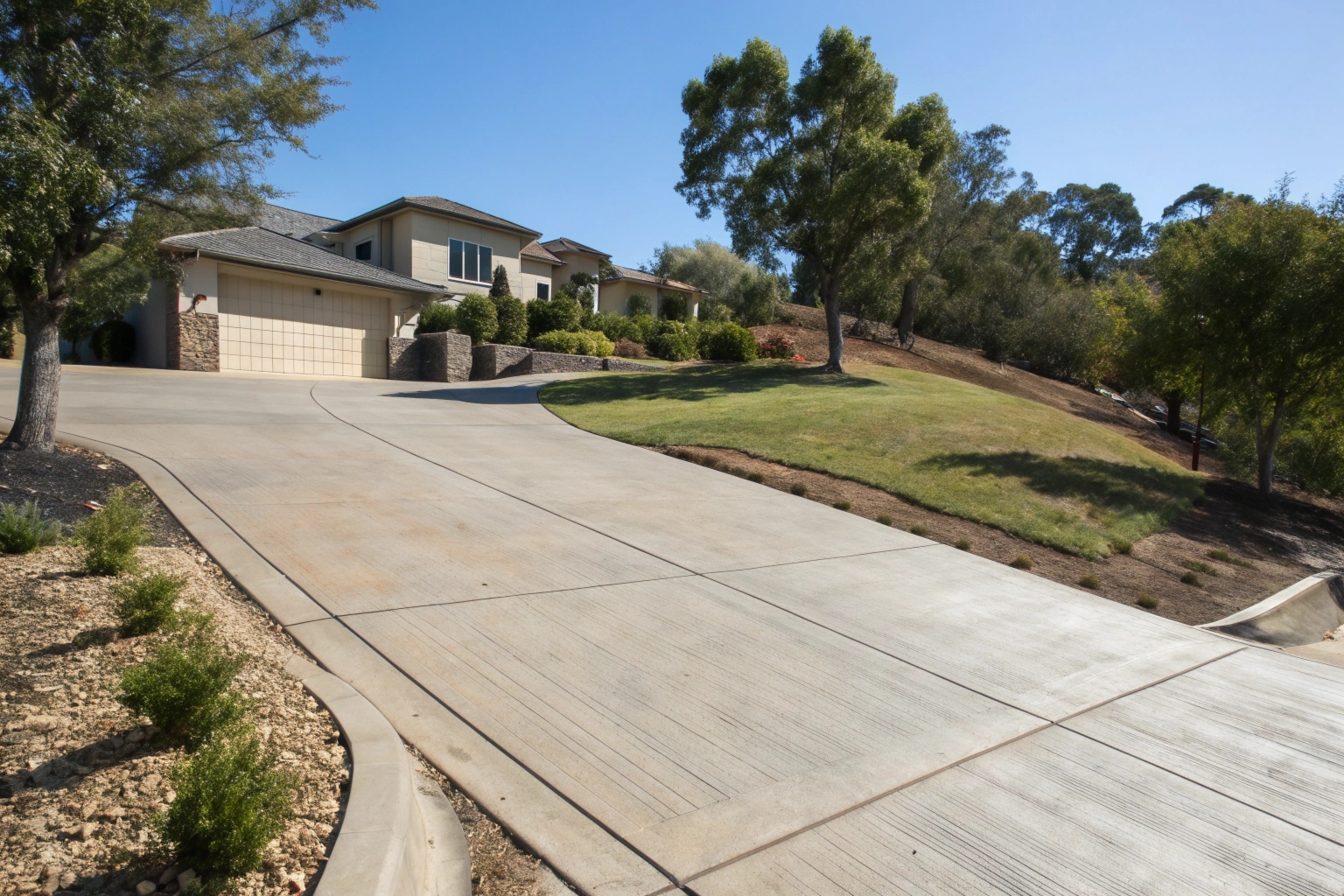 Sloped concrete driveway installation Red Hill Canberra