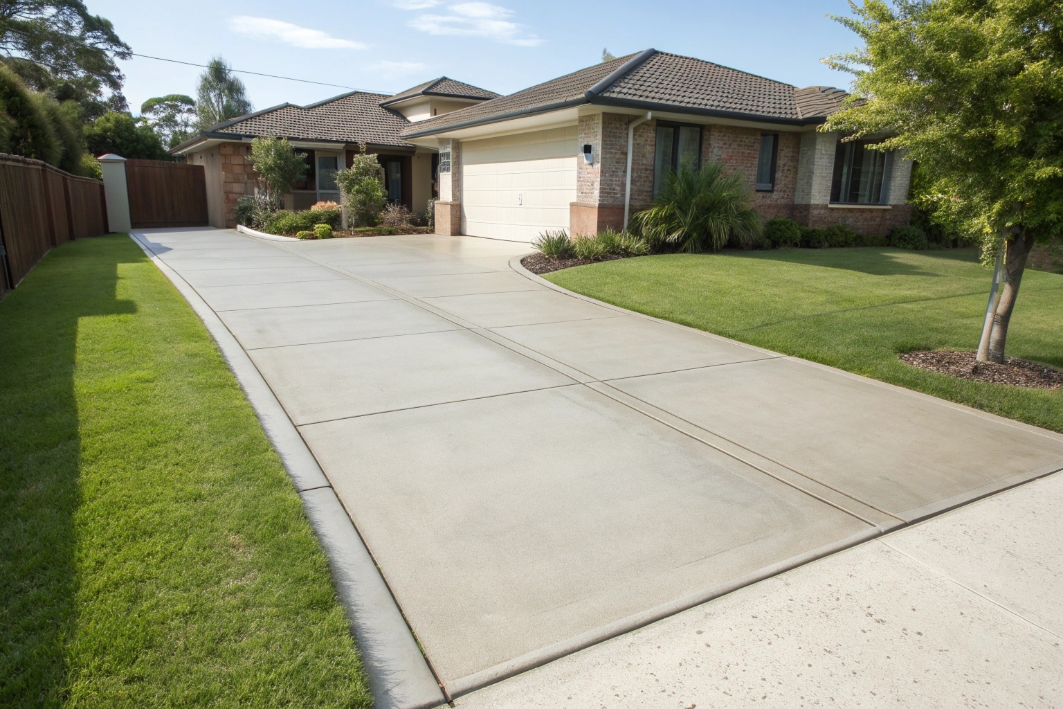 Professional concrete driveway Turner residential property